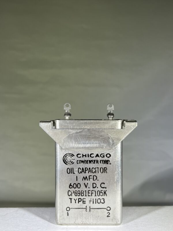 CP69B1EF105K High Voltage Capacitor 1 uF 600 VDC P/N 1103 Chicago Condenser Corp