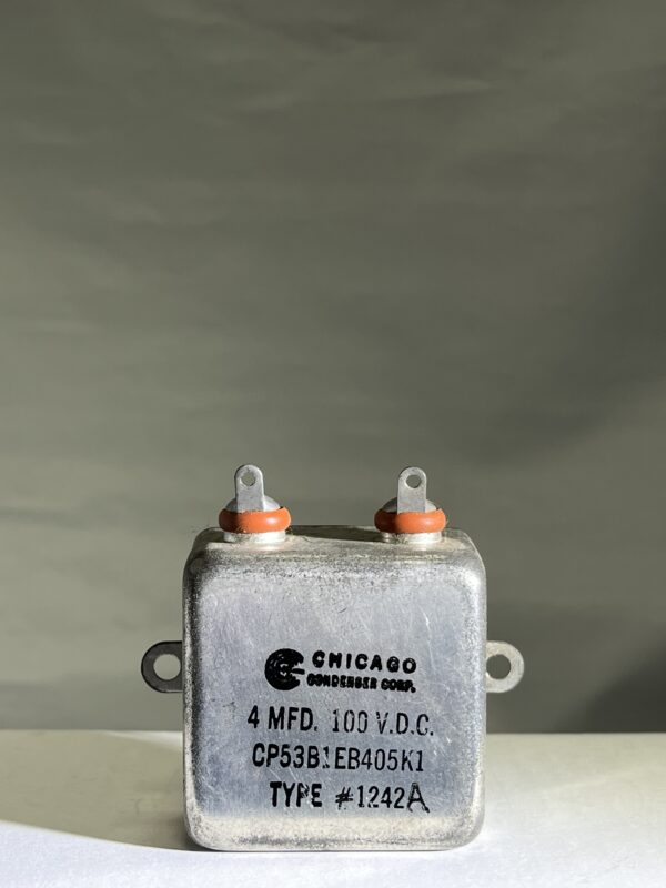 CP53B1EB405K1 High Voltage Capacitor 4 MFD 100 VDC P/N 1242A Chicago Condenser Corp