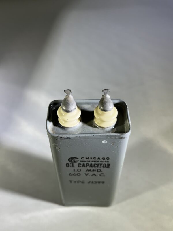 High Voltage Capacitor 1.0 MFD 660 VAC P/N 1399 Chicago Condenser Corp - Image 2