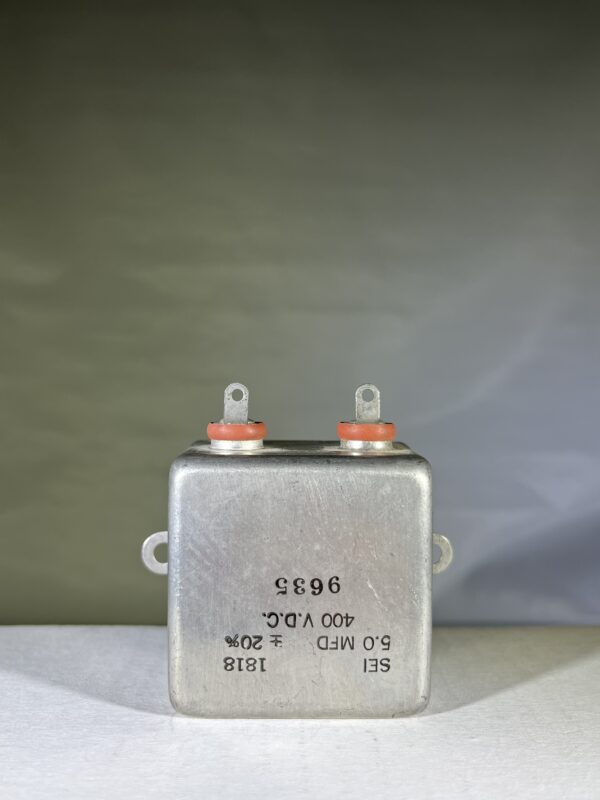 High Voltage Capacitor 5.0 MFD 400 VDC P/N 1818 Chicago Condenser Corp