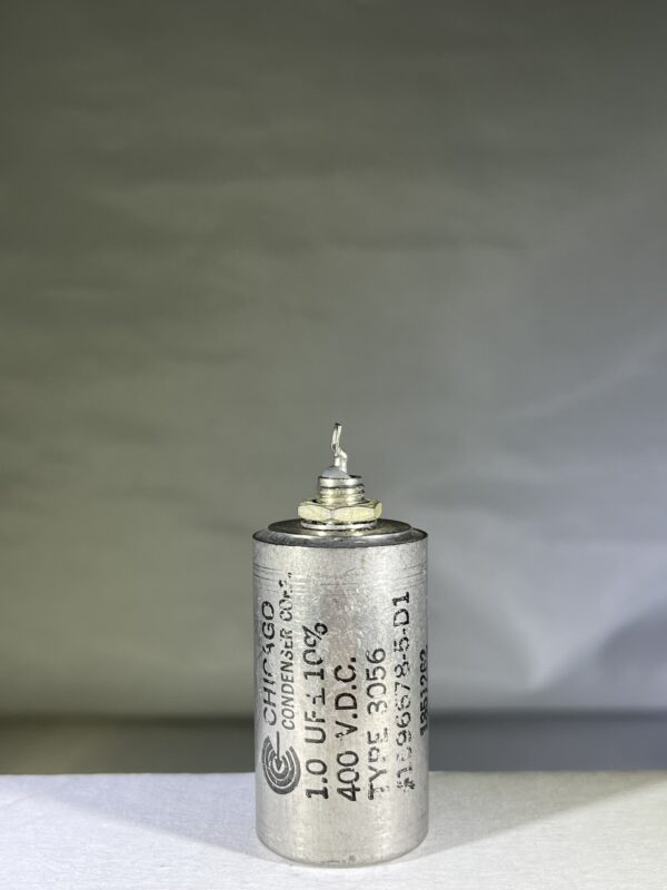 U.S.N#1596678-5-D1 High Voltage Capacitor 1.0 uF 400 VDC P/N 3056 1351262 Chicago Condenser Corp