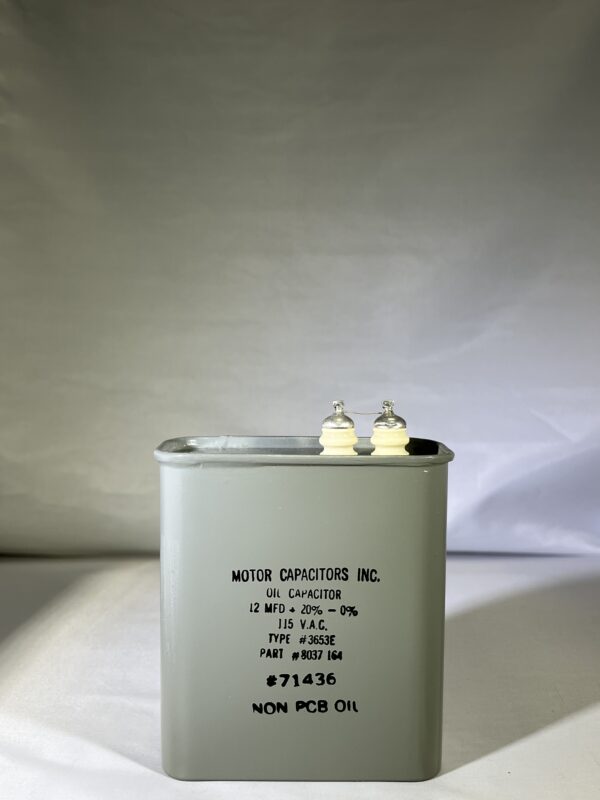 8037164 High Voltage Capacitor 12 MFD 115 VAC P/N 3653E Chicago Condenser Corp