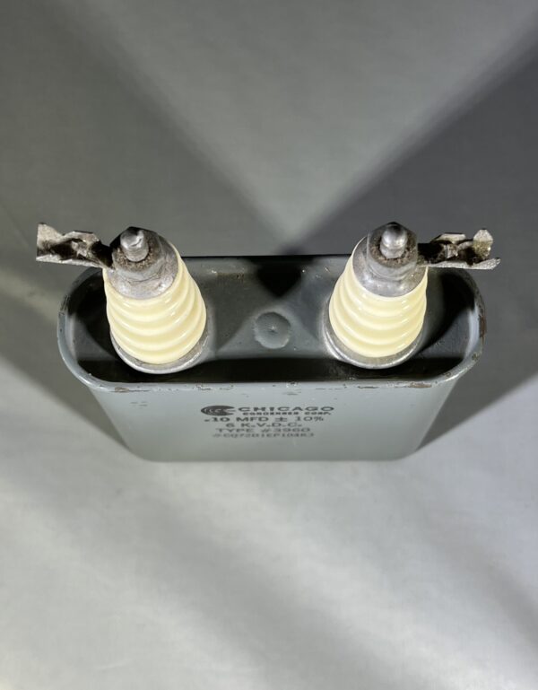 CQ72D1EP104K3 High Voltage Capacitor .10 MFD 6000 VDC P/N 3960 Chicago Condenser Corp - Image 2