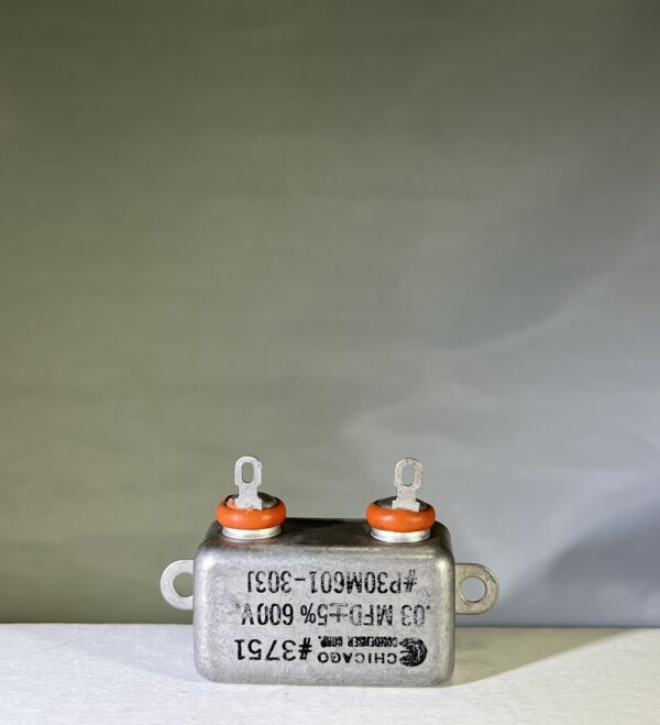 P30M601-303J High Voltage Capacitor .03 MFD 600 VDC P/N 3751 Chicago Condenser Corp