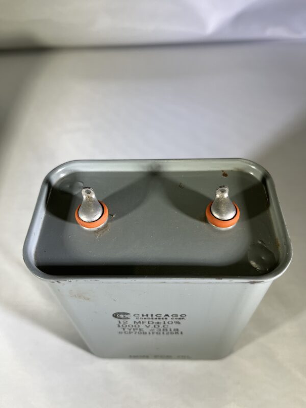 CP70B1FG126K1 (CQ72) High Voltage Capacitor 12 MFD 1000 VDC P/N 3818 Chicago Condenser Corp - Image 2