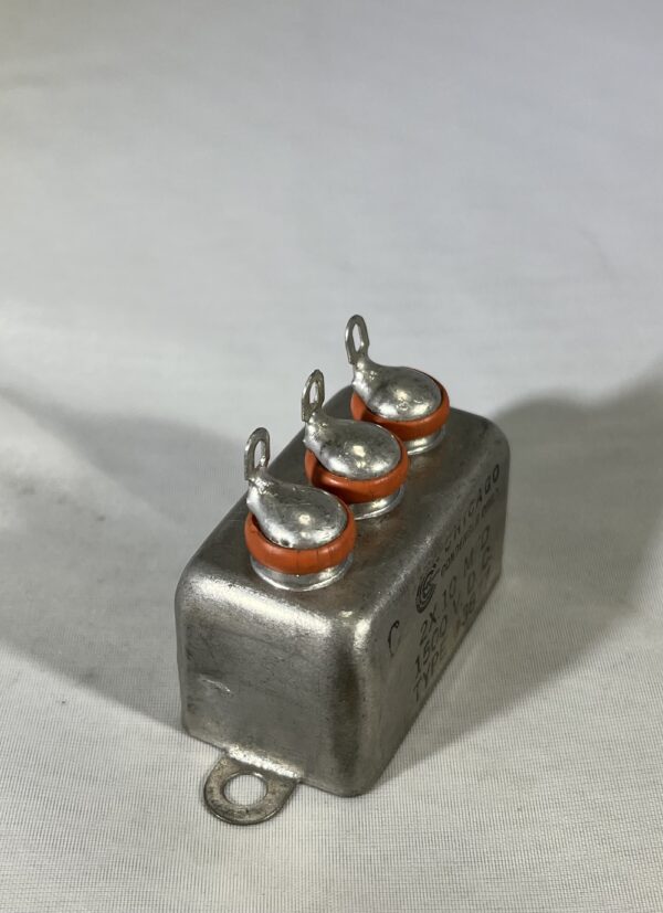 High Voltage Capacitor 2 x .10 MFD 1500 VDC P/N 3877 Chicago Condenser Corp - Image 2