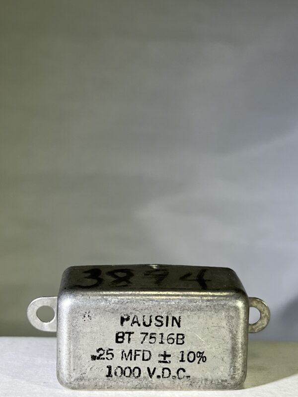 High Voltage Capacitor .25 MFD 1000 VDC P/N 3894 Chicago Condenser Corp