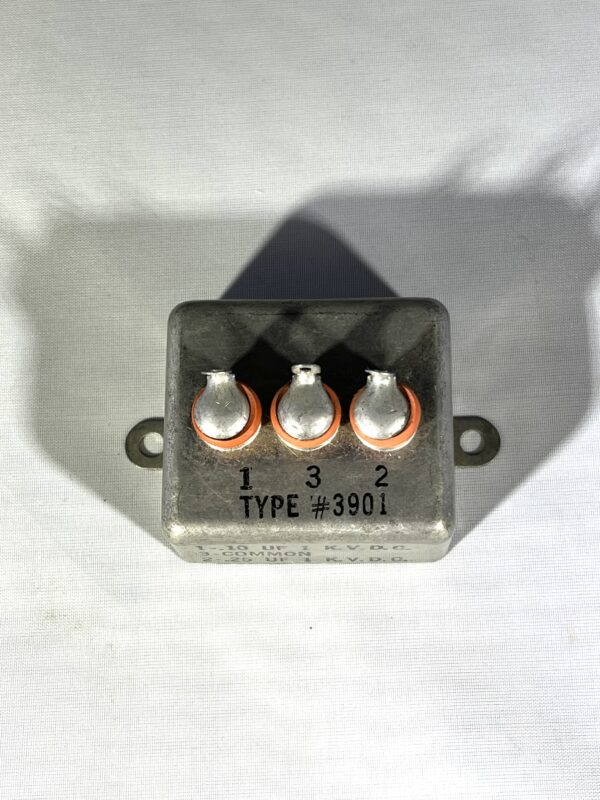 High Voltage Capacitor 0.10 uF/0.25 uF 1000 VDC P/N 3901 Chicago Condenser Corp - Image 2
