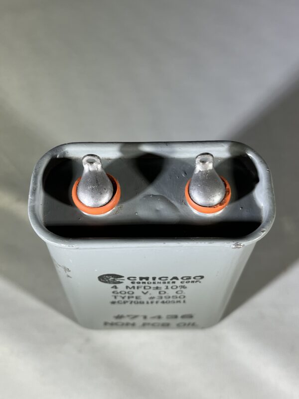 CP70B1FF405K1 (CQ72) High Voltage Capacitor 4 MFD 600 VDC P/N 3950 Chicago Condenser Corp - Image 2