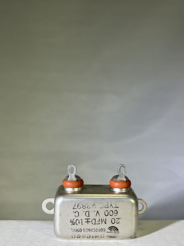 High Voltage Capacitor .20 MFD 600 VDC P/N 3897 Chicago Condenser Corp