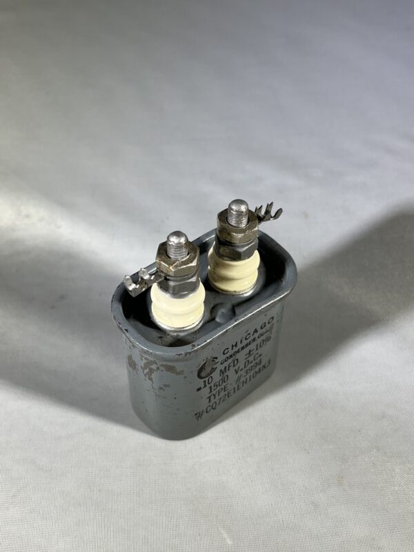 CQ72E1EH104K3 High Voltage Capacitor .10 MFD 1500 VDC P/N 3994 Chicago Condenser Corp - Image 2