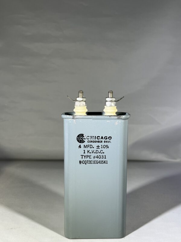 CQ72E1EG405K1 High Voltage Capacitor 4 MFD 1000 VDC P/N 4031 Chicago Condenser Corp