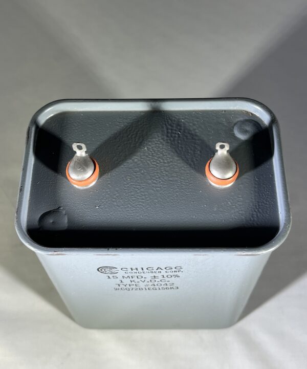 CQ72B1EG156K3 High Voltage Capacitor 15 MFD 1000 VDC P/N 4042 Chicago Condenser Corp - Image 2