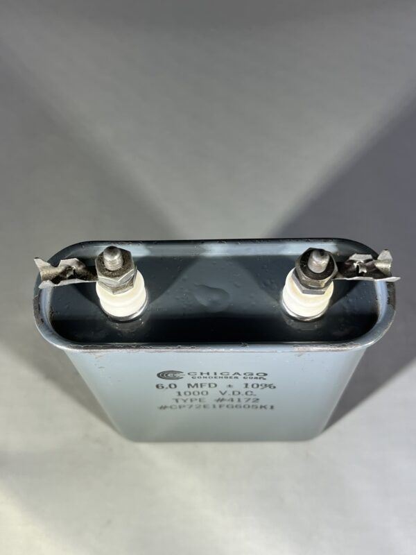 CP72E1FG605K1 High Voltage Capacitor 6.0 MFD 1000 VDC P/N 4172 Chicago Condenser Corp - Image 2