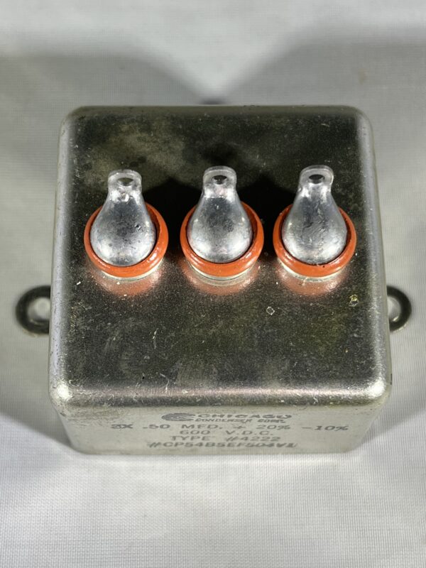 CP54B5EF504V1 High Voltage Capacitor 3 x .50 MFD 600 VDC P/N 4222 Chicago Condenser Corp - Image 2