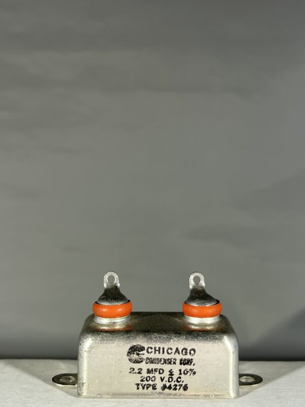 High Voltage Capacitor 2.2 MFD 200 VDC P/N 4276 Chicago Condenser Corp