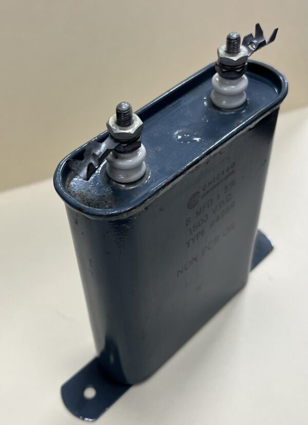 High Voltage Capacitor 8 MFD 1500 VDC P/N 4289 Chicago Condenser Corp - Image 2