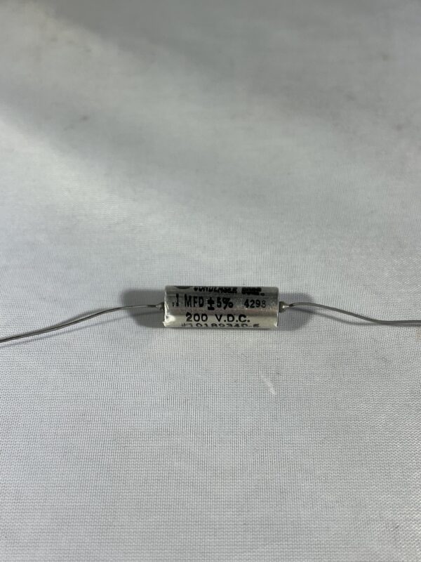 10189340-6 High Voltage Capacitor 1 MFD 200 VDC P/N 4298 Chicago Condenser Corp