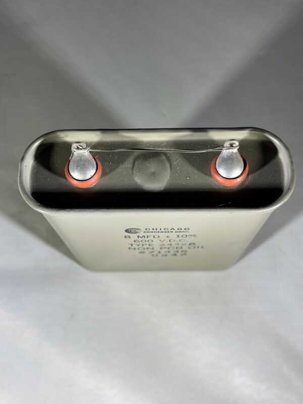 High Voltage Capacitor 8 MFD 600 VDC P/N 4326 Chicago Condenser Corp - Image 2