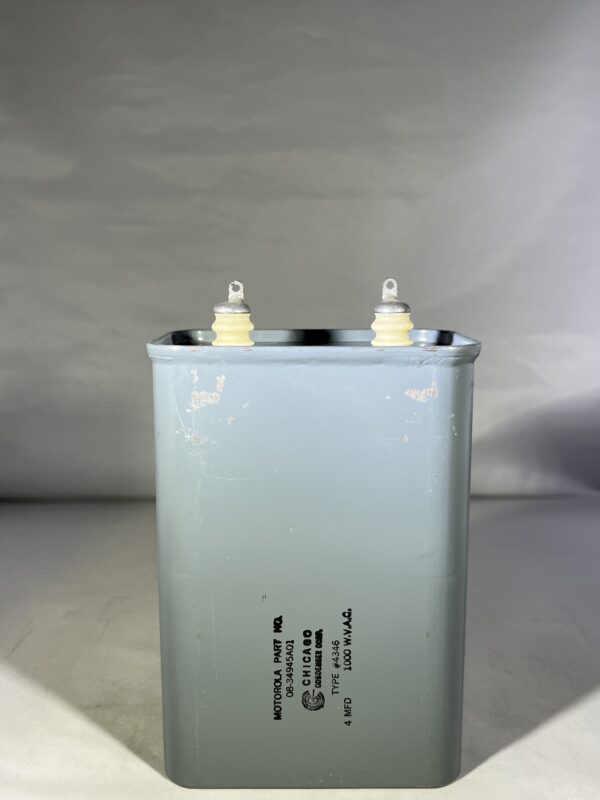 08-34945A01 High Voltage Capacitor 4 MFD 1000 WVAC P/N 4346 Chicago Condenser Corp