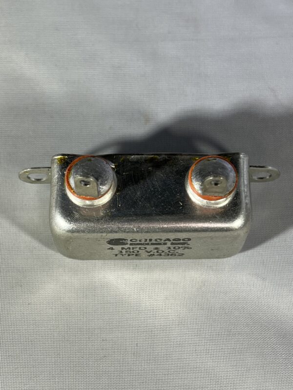 High Voltage Capacitor 4 MFD 150 VDC P/N 4362 Chicago Condenser Corp - Image 2