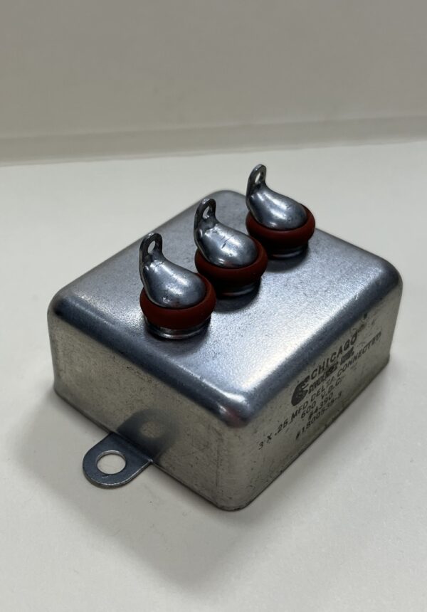 1800535-3 High Voltage Capacitor Delta Connected 3 x .25 MFD 600 VDC P/N 4390 Chicago Condenser Corp - Image 2