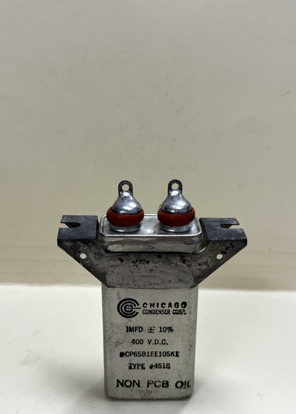 CP65B1FE105K1 High Voltage Capacitor 1 MFD 400 VDC P/N 4518 Chicago Condenser Corp