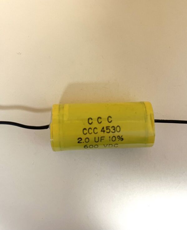 High Voltage Capacitor 2.0 uF 600 VDC CCC 4530 Chicago Condenser Corp