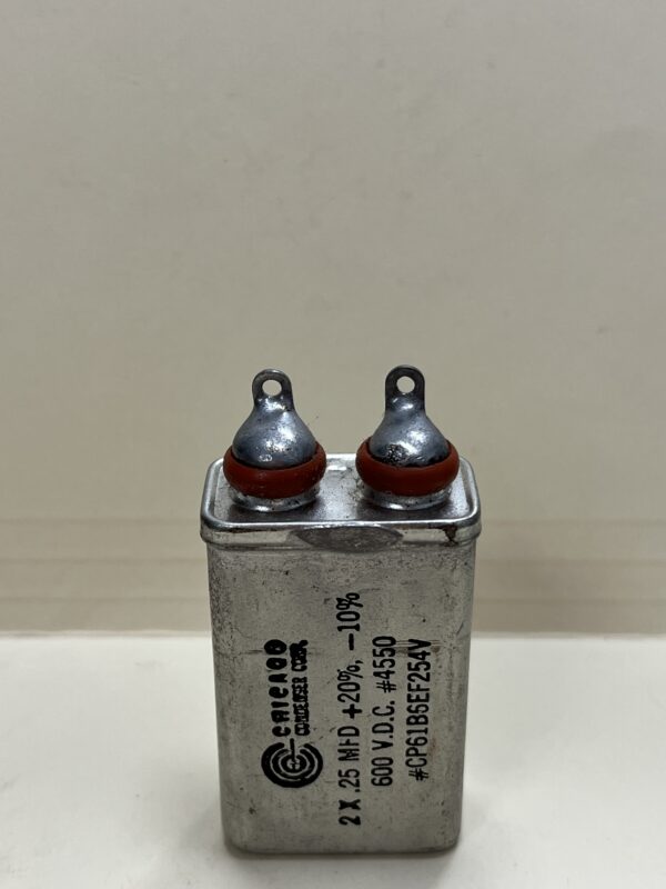 High Voltage Capacitor 4 MFD 600 VDC P/N 4552 Chicago Condenser Corp