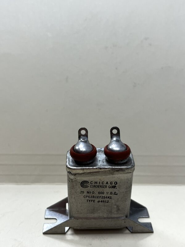 CP63B1EF254K1 High Voltage Capacitor 25 MFD 600 VDC P/N 4642 Chicago Condenser Corp
