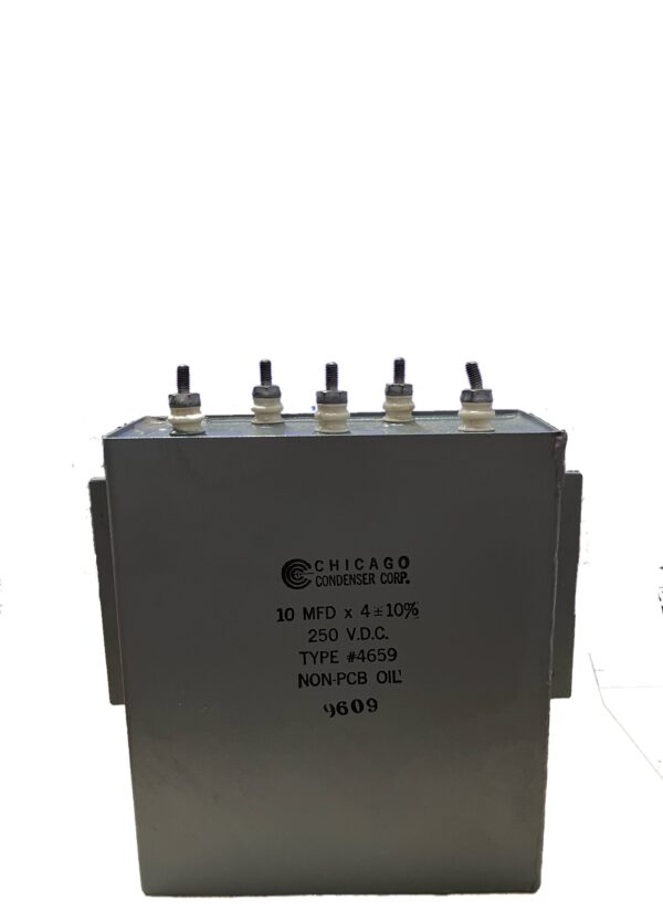 High Voltage Filter Capacitor 4 x 10 uF 250 VDC P/N 4659 Chicago Condenser Corp