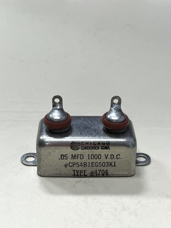 CP54B1EG503K1 High Voltage Capacitor .05 MFD 1000 VDC P/N 4704 Chicago Condenser Corp