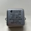 CP55B1EF205K1 High Voltage Capacitor 2 MFD 600 VDC P/N 4726 Chicago Condenser Corp