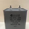 High Voltage Capacitor 7.5 MFD 750 VAC 60 HZ P/N 4739 Chicago Condenser Corp