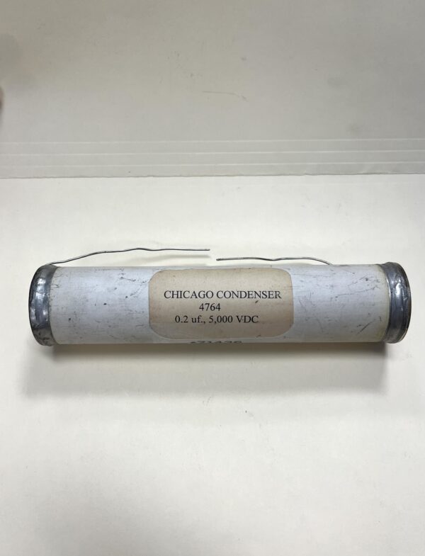High Voltage Capacitor 0.2 uF 5000 VDC P/N 4764 Chicago Condenser Corp