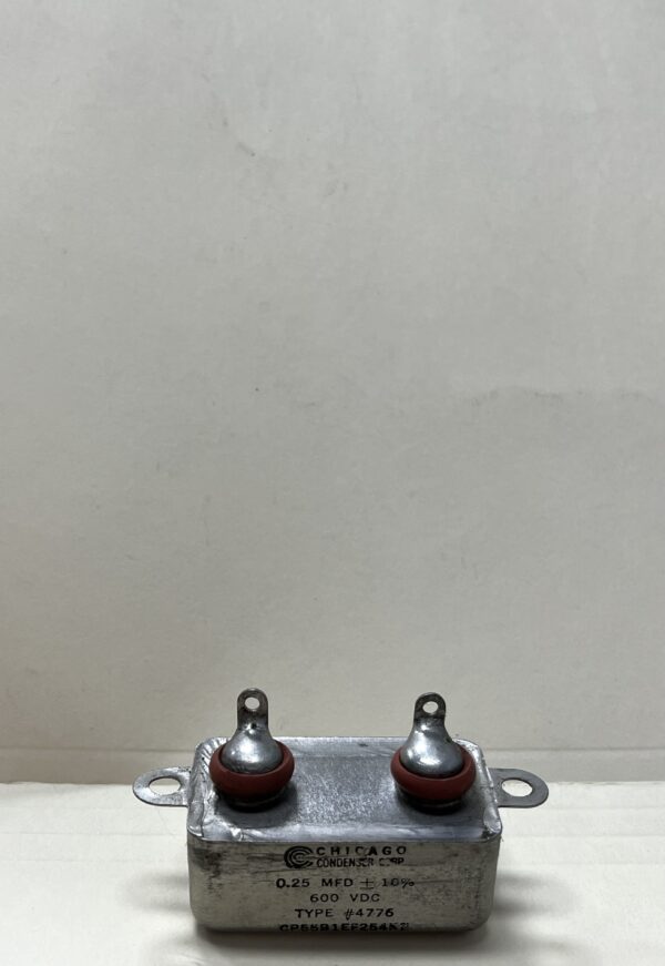 CP55B1EF254K1 High Voltage Capacitor 0.25 MFD 600 VDC P/N 4776 Chicago Condenser Corp