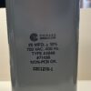 22C1270-1 High Voltage Capacitor 25 MFD 700 VAC 400 HZ P/N 4849 Chicago Condenser Corp