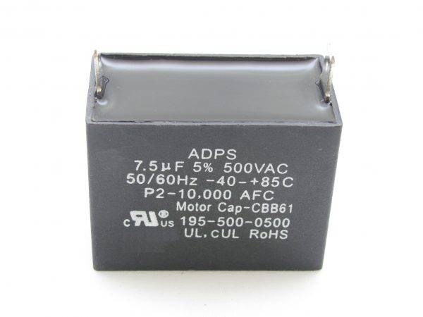 ADPS500E755J 7.5 uF 400-500 VAC Capacitor 195-500-0500 Reznor 195463