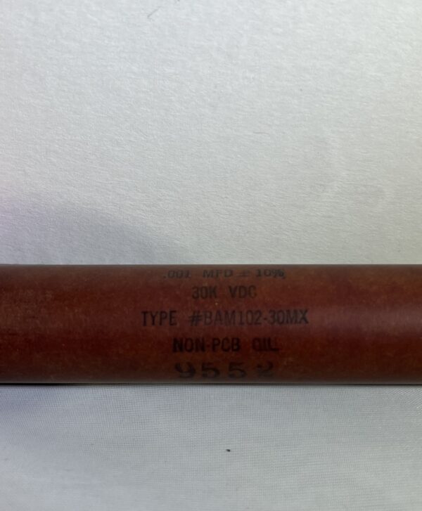 BAM102-30MX .001 uF 30000 VDC Oil Capacitor