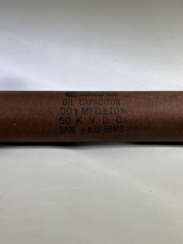 BAM102-50MS .001 uF 50000 VDC Oil Capacitor - Image 2