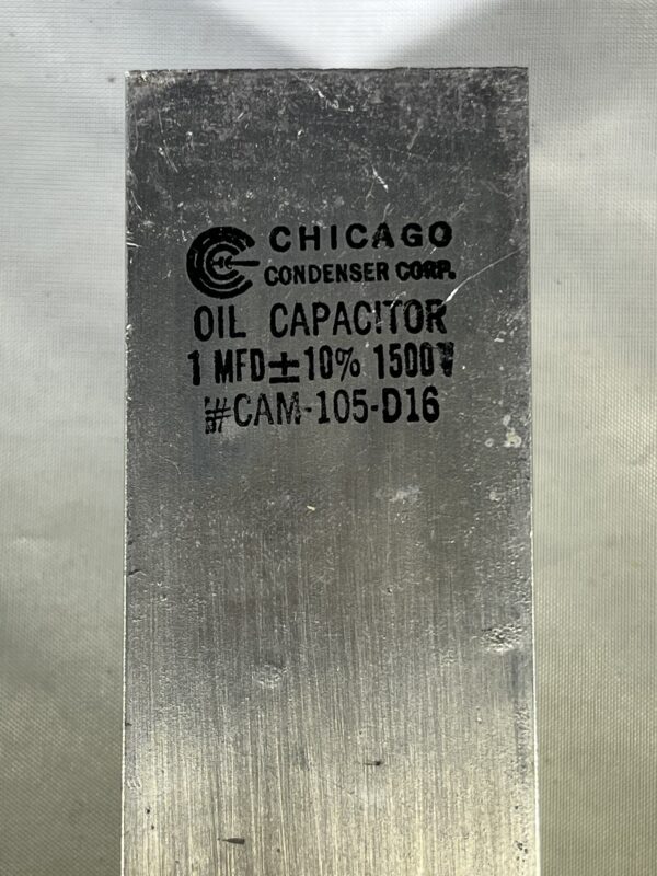 CAM-105-D16 1 uF 1500 VDC Oil Capacitor - Image 3