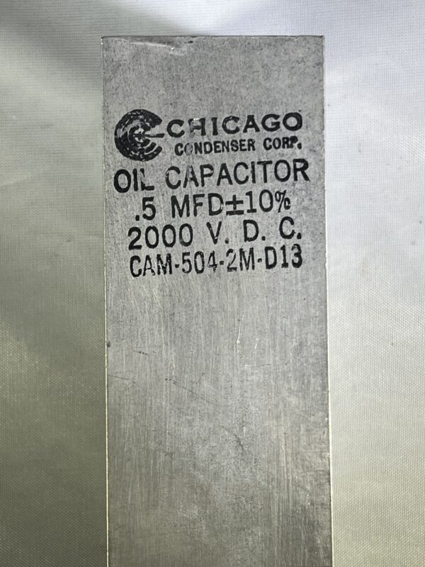 CAM-504-2M-D13 .5 uF 2000 VDC Oil Capacitor - Image 3
