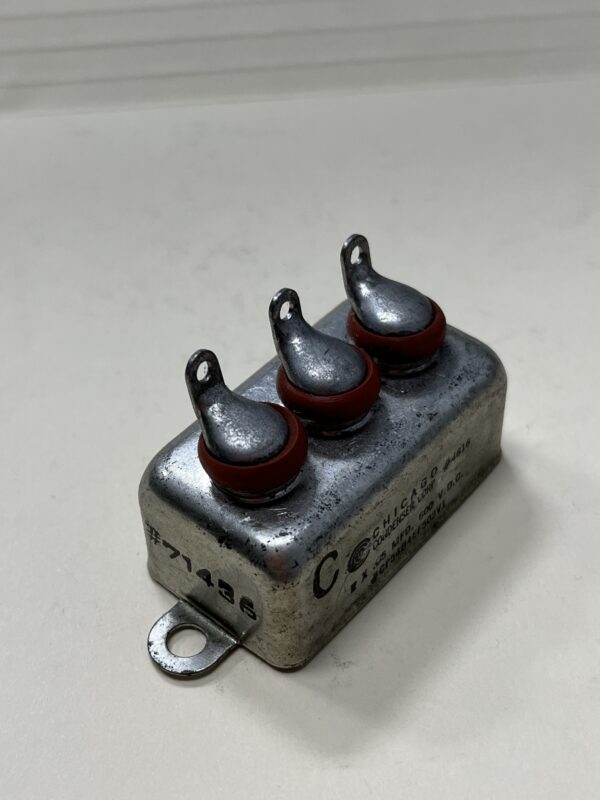 CP54B4EF503V1 High Voltage Capacitor 2 x .05 MFD 600 VDC P/N 4616 Chicago Condenser Corp - Image 2