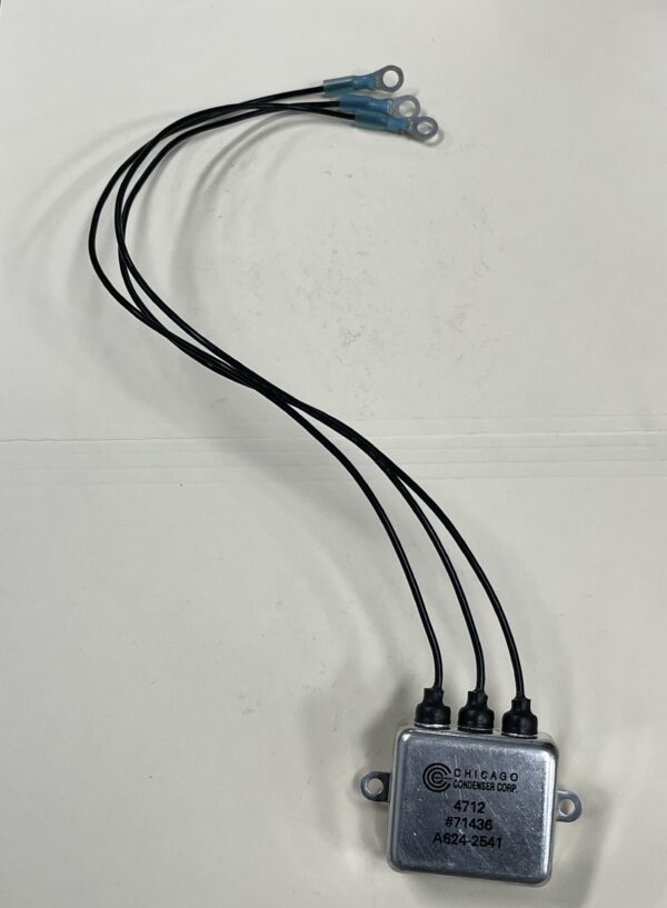 A624-2541 w/ Wire Leads High Voltage Capacitor 1.0 uF 200 VDC P/N 4712W Chicago Condenser Corp