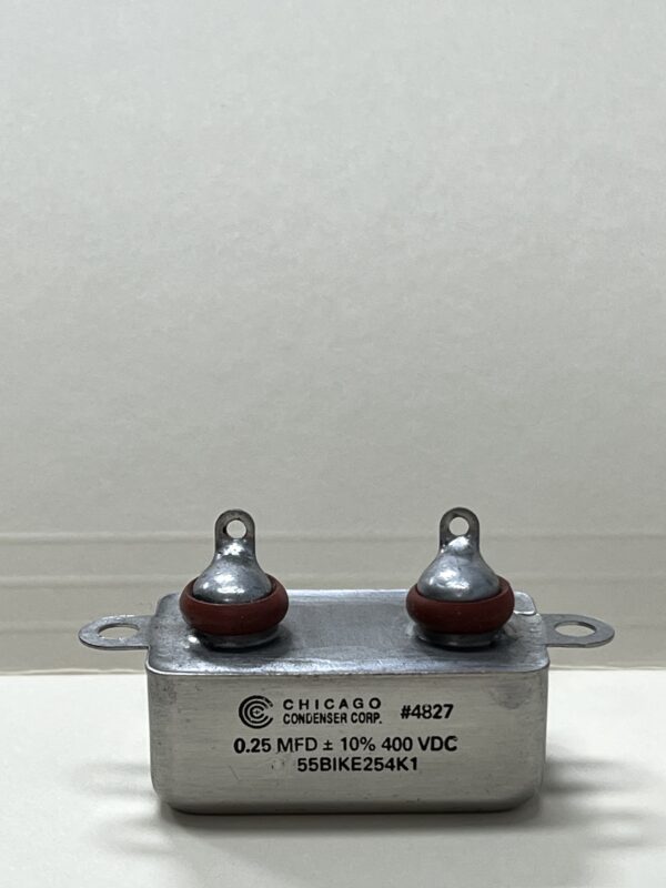 55B1KE254K1 High Voltage Capacitor 0.25 MFD 400 VDC P/N 4827 Chicago Condenser Corp