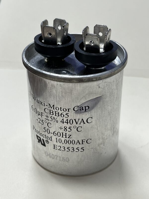 CBB65-440R605 6.0 uF 440 VAC Capacitor-  NOTE: Small Dent in Case - Image 3