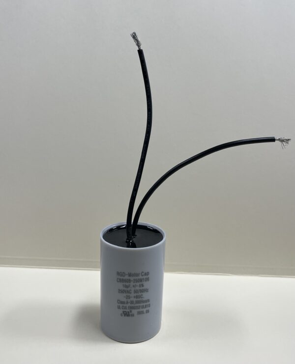 CBB60B-250M106 10 uF 250 VAC Run Capacitor  4.0" Wire Leads