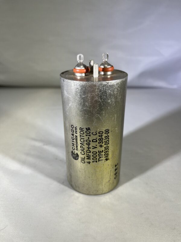 AR930-0538-00 High Voltage Capacitor 4 MFD 1000 VDC P/N 3840 Chicago Condenser Corp