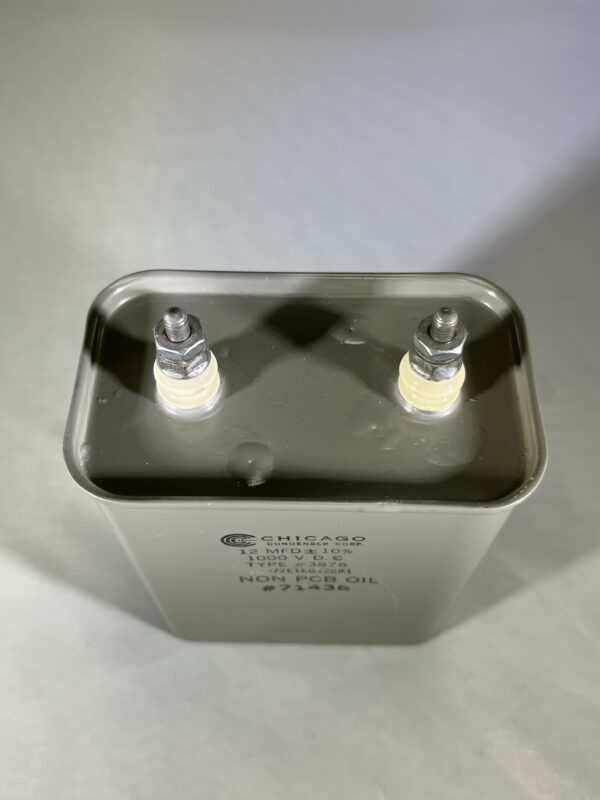 72E1EG126K1 High Voltage Capacitor 12 MFD 1000 VDC P/N 3876 Chicago Condenser Corp - Image 2
