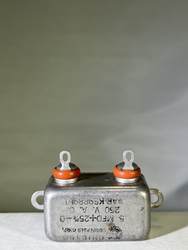High Voltage Capacitor .5 MFD 250 VAC P/N 3902 Chicago Condenser Corp